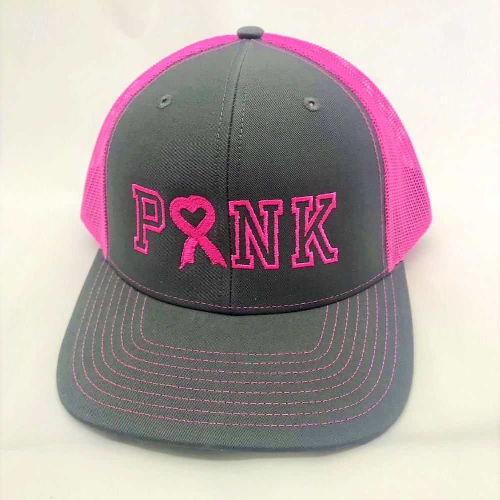 PINK COLOR  RIBBON HAT CANCER